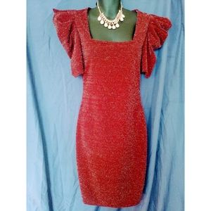 Wine Color Sparkle Dress